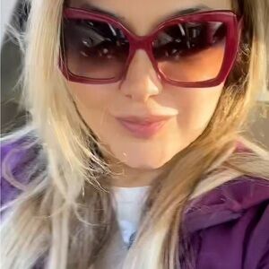 Emilio Pucci Red Cat-Eye / butterfly Sunglasses